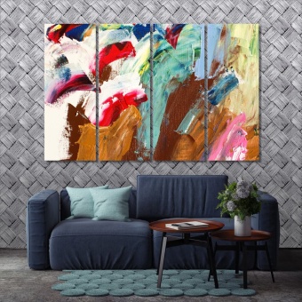 Strokes of oil paint decor pictures, abstract oil paint canvas art