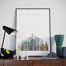 Wellington living room poster, New Zealand decoration wall