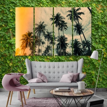 The palms trees cool art for walls, palm grove canvas prints art