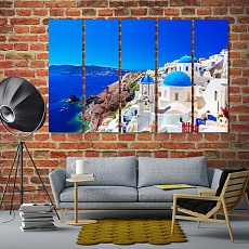 Santorini island wall decor prints