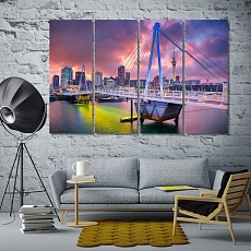 Auckland canvas wall art contemporary, New Zealand art for the home