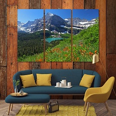 Glacier National Park beautiful print canvas art, Montana wall decor