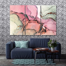 Rose marble abstract framed artwork