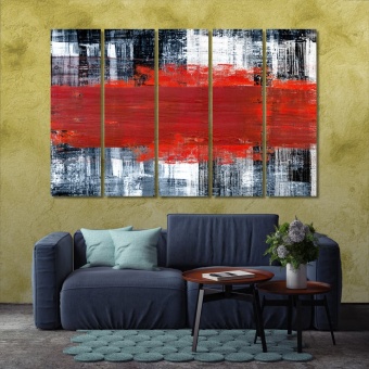 Red and black abstract picture