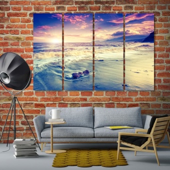 Sea art printing on canvas, beach decorative wall pictures