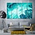 Turquoise abstract wall decorating
