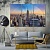 New York City skyline with rainbow, United States art for home
