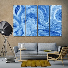 Blue abstract painting wall art