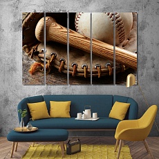 Baseball artwork for the home, baseball bat decorations for wall