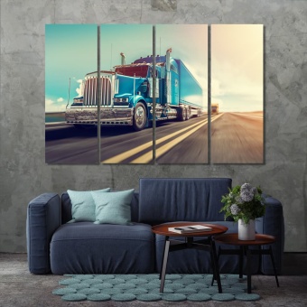 Blue truck art for home and office