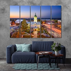 City Hall in Downtown Athens print canvas art, state of Georgia art