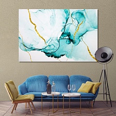 Emerald marble abstract contemporary artwork for the home