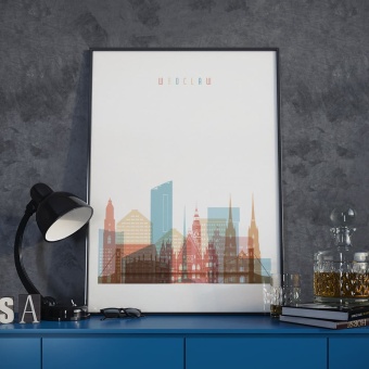 Wroclaw home decor print, ‎Poland art for bedroom wall