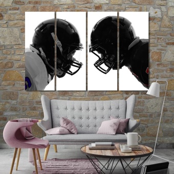 American football players wall art canvas prints, ball games decor art