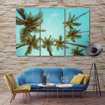 Big palm trees art and home decor, high trees print canvas art