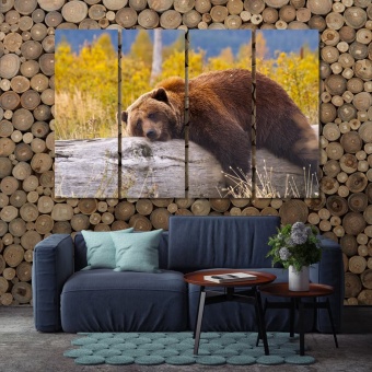 The Bear modern wall decorations, big bear on the tree cool art