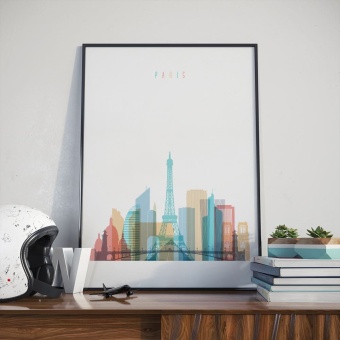 Paris wall decor poster, France artwork for office