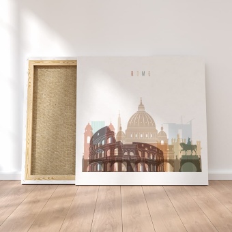 Rome canvas artwork, Italy wall decor for home