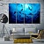 Sharks underwater contemporary wall art decor, fishes home art
