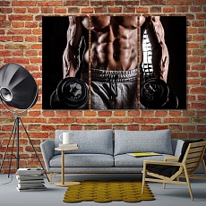 Men's Physique modern wall pictures, dumbbells office wall pictures