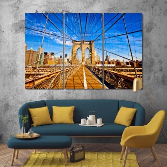 Brooklyn Bridge in Manhattan print canvas art