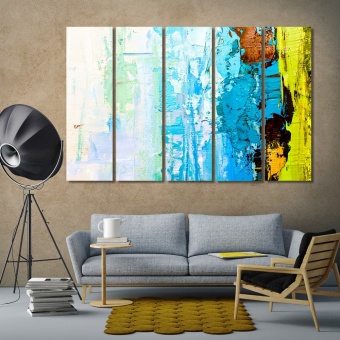 Spots of oil paint large wall art canvas