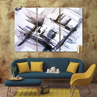 Abstract hand drawn watercolor modern wall decorations