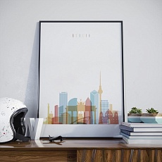 Berlin skyline print , Germany decorations for wall