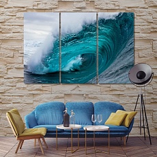 Ocean waves canvas prints art, big wave wall decor and home accents