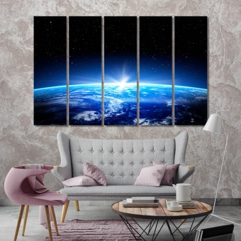 Planet contemporary wall decor, the space canvas prints art