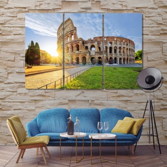 Colosseum in Rome with morning sun print