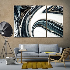 Beautiful marbleized effect abstract art wall