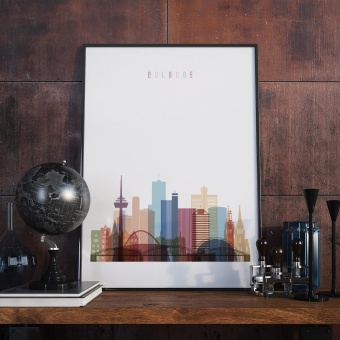 Cologne wall decor poster, Germany artwork for office